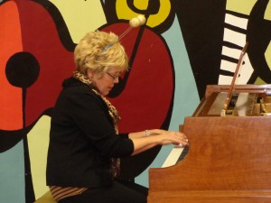 Helen Jones playing piano